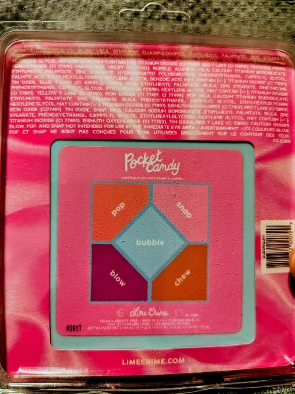 The Lime Crime Pink Lemonade Pocket Candy Palette